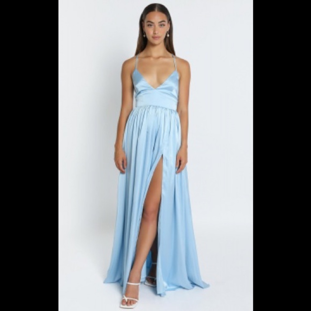 SHOWPO Blue long dress brand new with tags never worn